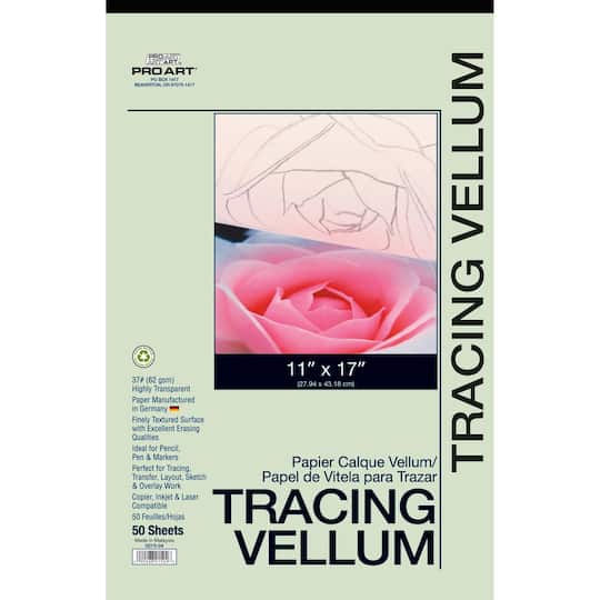 Pro Art&#xAE; 37lb. Tracing Vellum Paper Pad
